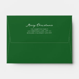 Enveloppe Élégant Joyeux Noël Vert