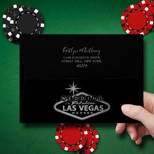 Enveloppe Elégant Las Vegas Destination Mariage
