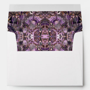 Enveloppe Elégant lavande violette abstraite marbre lilas