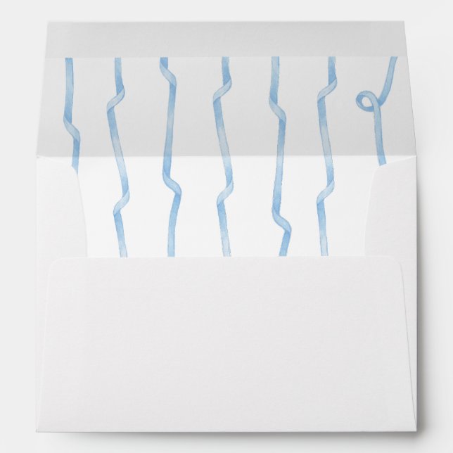 Enveloppe Elegant Light Blue Adresse de retour (Dos (Bas))