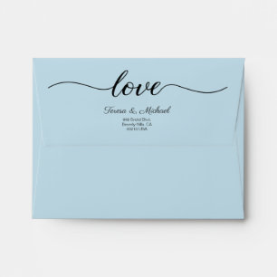Enveloppe Elegant Love Script Retourner l'adresse Mariage Bl