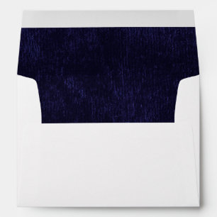 Enveloppe Élégant Luxe Bleu Nuit Velours
