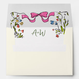 Enveloppe Élégant Mariage à mâchoire rose pâle