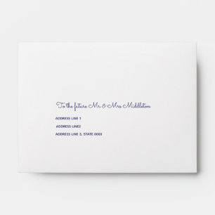 Enveloppe Elégant Mariage bleu blanc