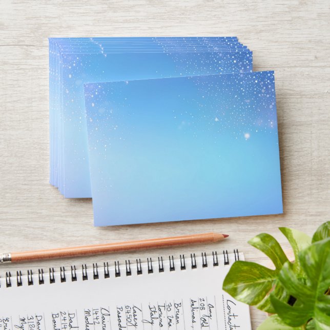 Enveloppe Élégant Mariage Bleu Clair Étincelant Arrière - pl (Stacked)