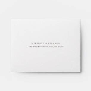Enveloppe Élégant Mariage botanique auto-adressé RSVP