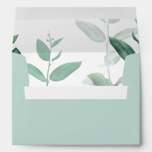 Enveloppe Elégant mariage botanique moderne Eucalyptus