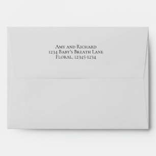 Enveloppe Élégant Mariage classique blanc simple 5x7