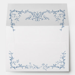 Enveloppe Élégant Mariage couleur bleu couleur orné victorie