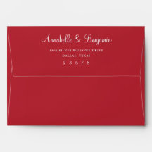 Elégant Mariage d'aquarelle rouge profond Nom pers