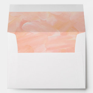 Enveloppe Élégant mariage de brosses à pinceau rose moderne