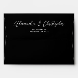 Enveloppe Élégant Mariage de calligraphie de noms personnali