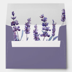 Enveloppe Élégant mariage de lavande fleurie