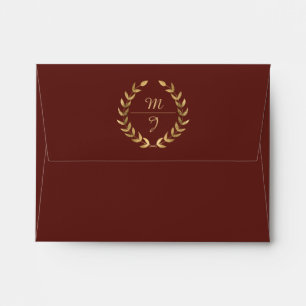 Enveloppe Élégant Mariage de Merci de couronne d'or de Bou
