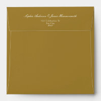 Élégant Mariage de script d'ocre d'or formel