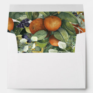 Enveloppe Élégant Mariage de verdure des agrumes botaniques