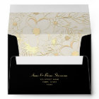 Élégant Mariage Floral Black Gold