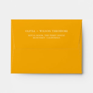 Enveloppe Élégant Mariage floral blanc et jaune