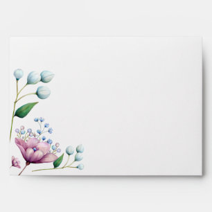 Enveloppe Élégant Mariage Floral Soft Botanical Romance