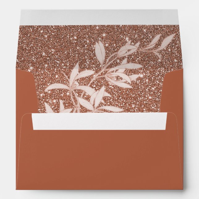 Enveloppe Élégant Mariage Monogramme (Dos (Bas))