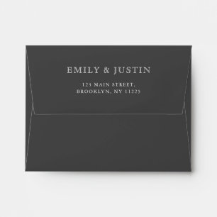 Enveloppe Élégant Mariage noir
