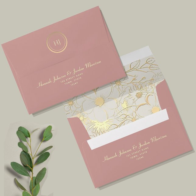 Enveloppe Élégant Mariage rose (Créateur téléchargé)