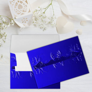Enveloppe Élégant Mariage Royal Blue