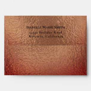 Enveloppe Elégant Metallic Temhed Bourgogne Brown Mariage