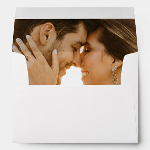 Enveloppe Élégant minimal Mariage de ligne photo de script