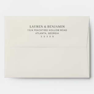 Enveloppe Élégant minimalisme typographique beige