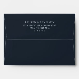 Enveloppe Élégant minimalisme typographique noir