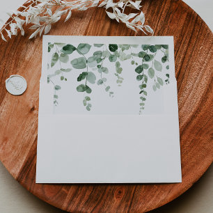 Enveloppe Elégant minimaliste Eucalyptus auto-adressés RSVP