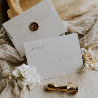 Enveloppe Élégant minimaliste ivoire A7 5x7 Mariage Envelopp