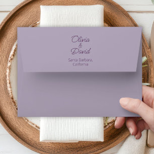 Enveloppe Élégant minimaliste lilas