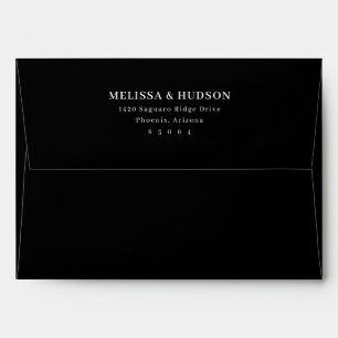 Enveloppe Élégant Minimaliste Noir