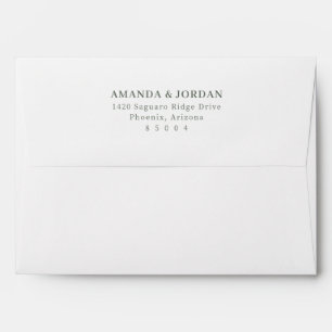 Enveloppe Élégant Minimaliste Typographique Gris