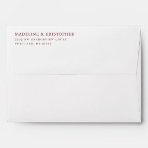 Enveloppe Élégant Minimaliste Typographique Marron