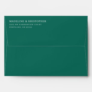 Enveloppe Élégant Minimaliste Typographique Noir