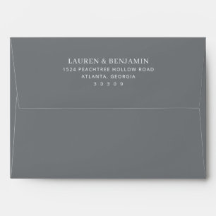 Enveloppe Élégant Minimaliste Typographique Noir