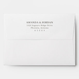 Enveloppe Élégant Minimaliste Typographique Noir