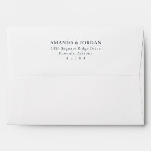 Enveloppe Élégant Minimaliste Typographique Noir