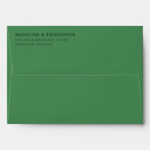 Enveloppe Élégant Minimaliste Vert