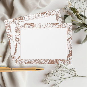 Enveloppe Elégant Mocha Brown Floral Mariage