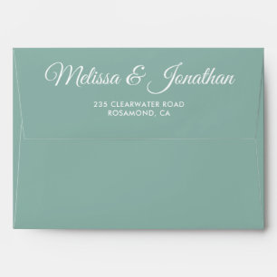 Enveloppe Elégant moderne Dusty violet mariage de script bla