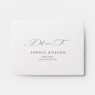 Enveloppe Élégant moderne minimal retour adresse mariage RSV