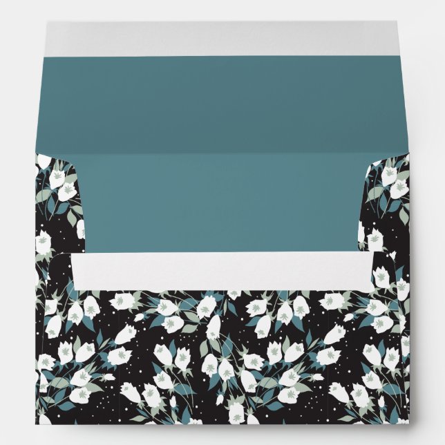 Enveloppe Élégant Motif de fleur de tulipe Arrière - plan no (Dos (Bas))
