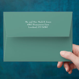 Enveloppe Élégant Moyen Turquoise Mint Green