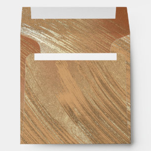 Enveloppe Élégant or Aquarelle Pinceau Mariage