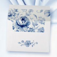 Elégant Pastel Blue Watercolor Roses