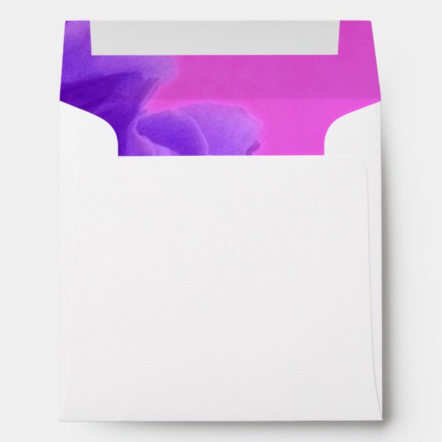 Enveloppe Elegant Purple Raspberry Floral (Dos (Bas))